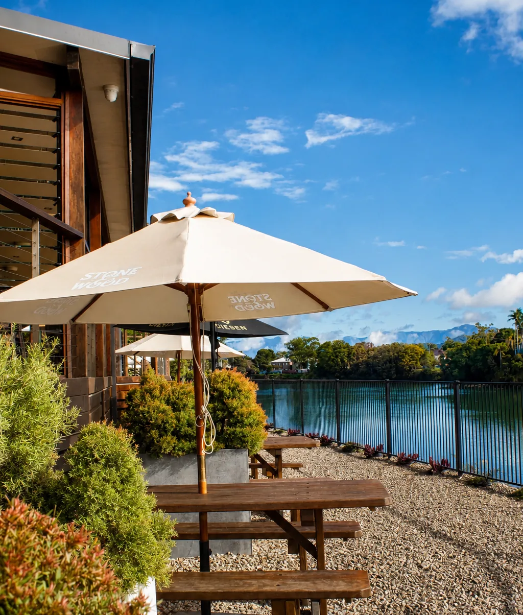 Sunny afternoon on the Riverview deck